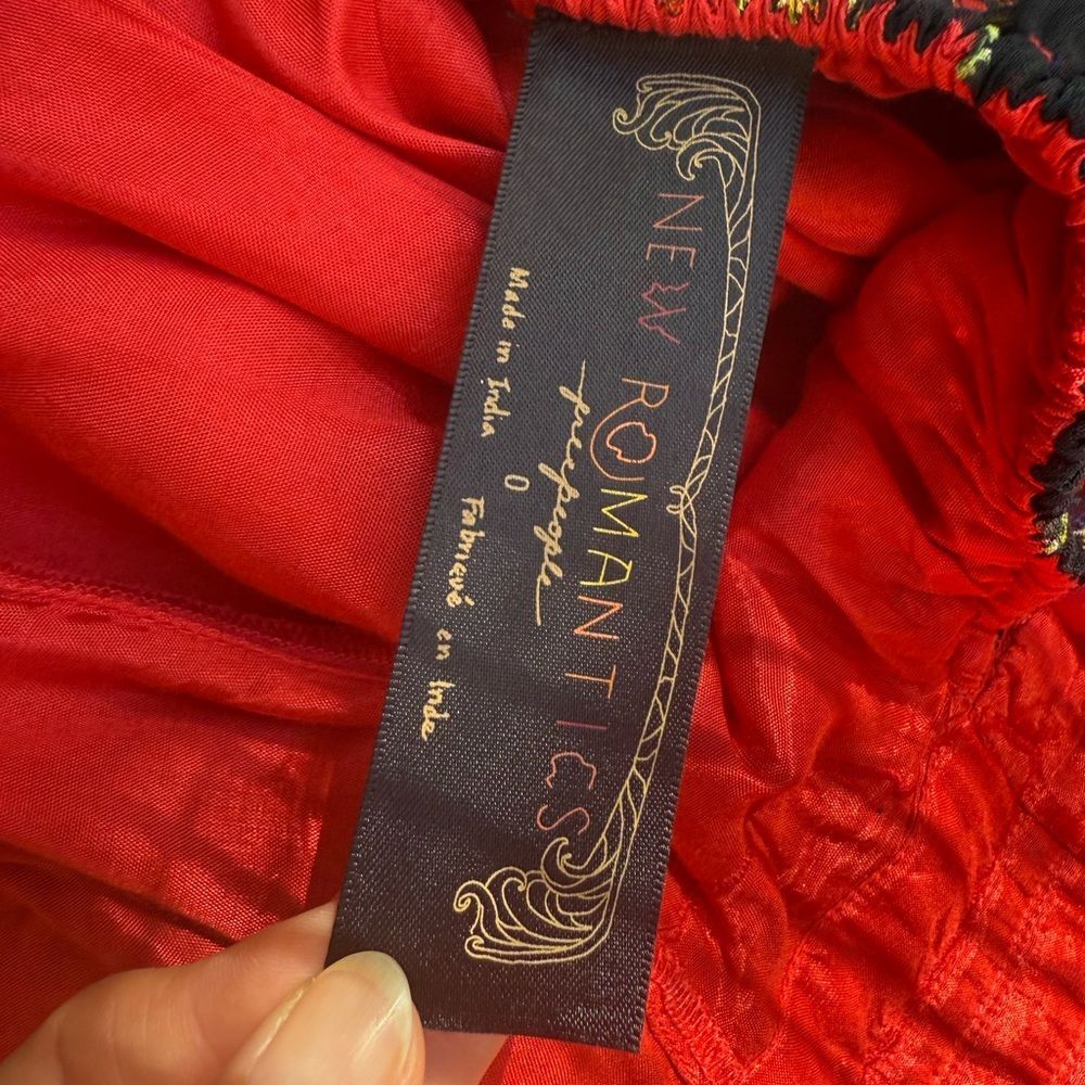 Free People New Romantics ethereal boho goddess Red Max Dress open back - Picture 5 of 9